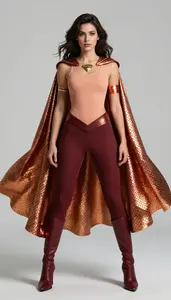 Female Superhero Woman In Topaz Minimalist Top Arm Bands