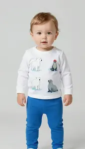 Baby Boy Super Hero Cool Arctic White Top With A Pattern Of