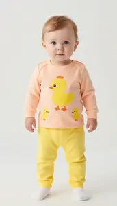 Baby Boy Super Hero An Outfit Of Soft Peach With A Pattern
