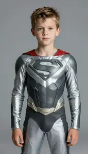 Boy Superhero An Outfit Of Interlocking Dark Graphite Plates