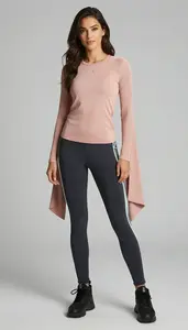 Female Superhero Athletic Woman Minimalist Top In Rose Gold