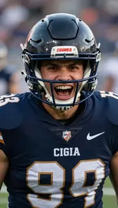 Football Striker Celebrating Winning Goal Joyful Face