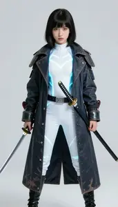 Girl Superhero Masterless Samurai Look With A Worn But High