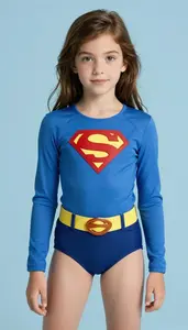 Girl Superhero Ocean Mist Suit Tide Belt