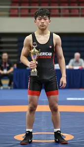 Indoor Wrestling Youth Champion In Competition Singlet