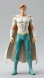 Male Superhero Striking Male Form In Textured Impact