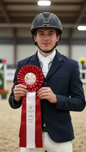 Open Countryside Equestrian Show Champion In Riding Attire