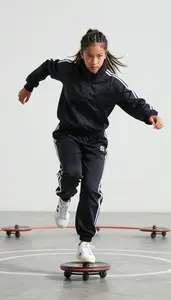Breaking B Girl Wearing Track Suit Energetic Battling