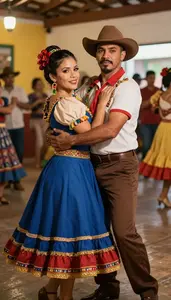 Forro Dancer In Close Embrace And Regional Style Dancing In