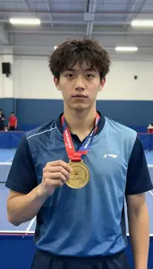 Indoor Table Tennis Regional Winner In Breathable Shirt