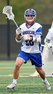 Lacrosse Midfielder Wearing Lacrosse Jersey Quick Dodging