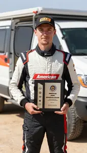 Open Desert Rally Finisher In Breathable Racing Outfit