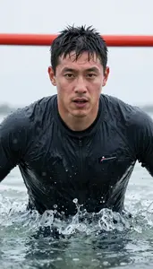 Tough Guy Competitor In Cold Weather Gear And Goosebumps