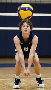 Volleyball Libero Wearing Volleyball Shoes Alert Serving
