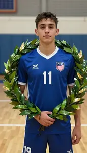 Futsal Winger Wearing Futsal Jersey Displaying Standing
