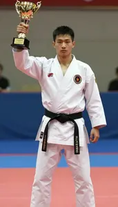 Indoor Martial Arts Grand Champion In Traditional Uniform