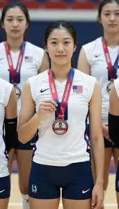 Volleyball Setter Wearing Shorts Showcasing Clutching First