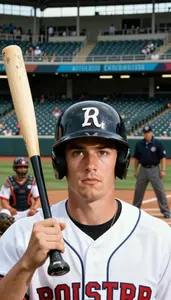 Baseball Batter In A And Jersey Watches A Pitch Go By Eyes