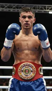 Boxing Heavyweight Wearing Waistband Alert Footwork Parry In
