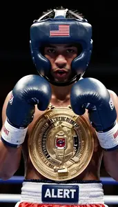 Boxing Middleweight Alert Bobbing Hook In Center Ring