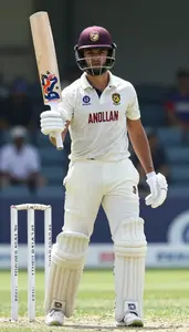 Cricket All Rounder Wearing White Pants Alert Batting