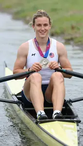 Rowing Sweep Rower Wearing Rowing Shoes Posing Holding