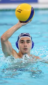 Water Polo Attacker Wearing Goggles Aquatic Treading Water