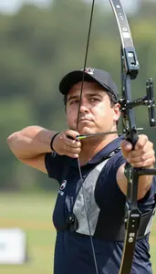 Archery Competition Archer Wearing Quiver Precise Aiming