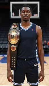 Basketball Center Wearing Compression Wear Standing With