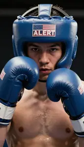 Boxing Flyweight Alert Blocking Hook In Neutral Position