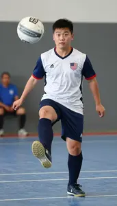 Futsal Pivot Wearing Socks Agile Shooting Wall Pass In Wing