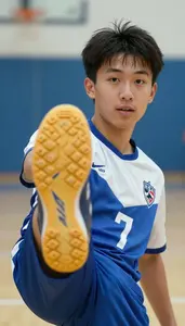 Futsal Utility Player Wearing Indoor Shoes Sharp Defending