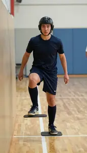 Futsal Utility Player Wearing Shorts Agile Wall Pass Step