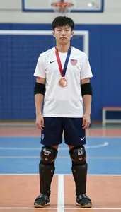 Futsal Winger Wearing Shin Guards Standing With Pride