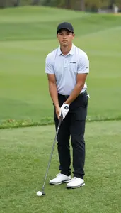Golf Amateur Golfer Wearing Golf Glove Calm Putting Long