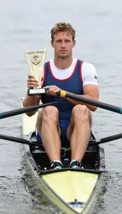 Rowing Sweep Rower Wearing Rowing Shoes Showcasing Holding
