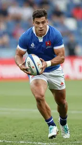 Rugby Sevens Prop Wearing Rugby Shorts Focused Passing