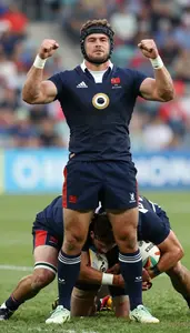 Rugby Sevens Scrum Half Wearing Socks Celebrating Standing
