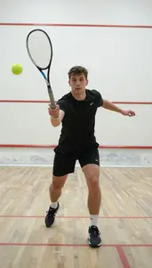 Squash Defensive Player Wearing Shorts Quick Returning Kill