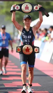Triathlon Ironman Distance Wearing Triathlon Suit Standing