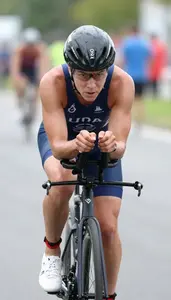 Triathlon Olympic Distance Wearing Helmet Quick Cycling