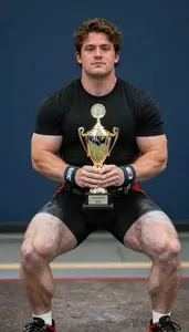 Weightlifting Powerlifter Wearing Wrist Wraps Standing In