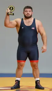 Wrestling Heavyweight Wearing Wrestling Shoes Standing