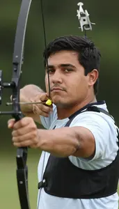 Archery Traditional Archer Wearing Quiver Calm Nocking