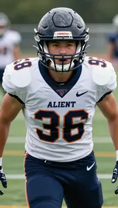 Football Tackle Wearing Football Jersey Alert Running Route