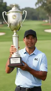 Golf Amateur Golfer Wearing Golf Shirt Standing Tall
