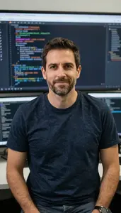 Male Computer Language Coder Professional Stock Photo