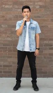 Male Concert Singer Portrait Stock Photo
