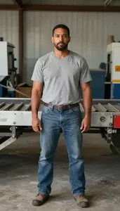 Male Conveyor Tender Portrait Stock Photo