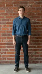 Male Credit Checker Portrait Stock Photo
